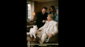 Trump’s Spinning Chair Chaos 😂🐱 | Cat Takes Control with Remote While Elon Musk Laughs