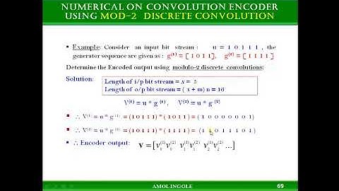 03. Convolution Encoder using Mod-2 discrete convolution.