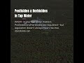 Pesticides in our water and food