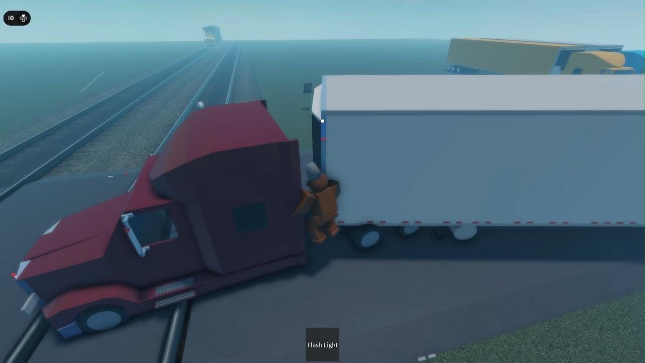 Train vs semi truck 😱