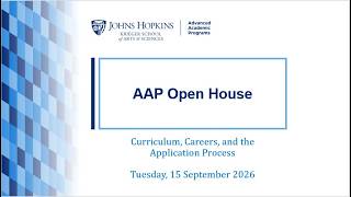 AAP Open House: Curriculum, Careers, and the Application Process