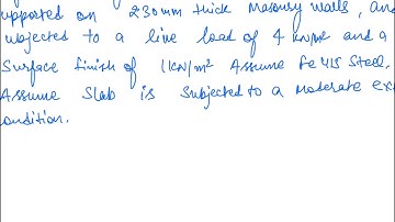 Design Example of one way slab || CE303 || by Deepak Khandelwal