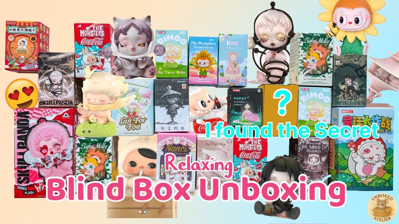 Relaxing No Talking Pop Mart Blind Box Unboxing ASMR | Mystery Surprise Toys l Hirono Labubu