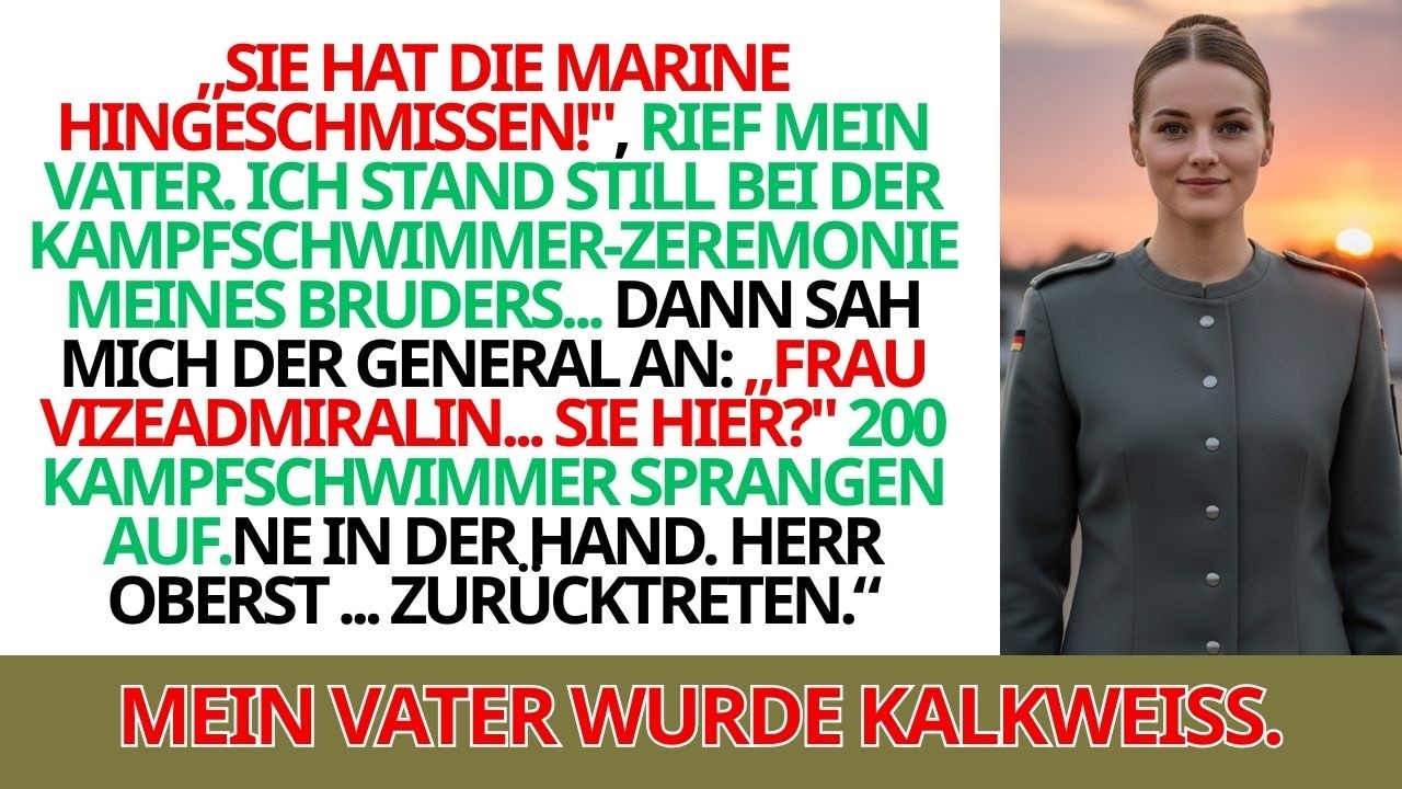 Mein Vater beleidigte mich bei der SEAL-Zeremonie meines Bruders – Dann sagte sein General…