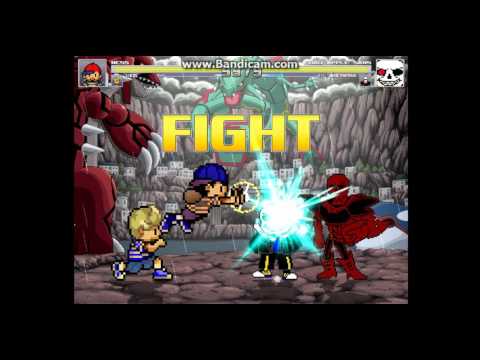 Mugen - Ness and Lucas VS Nega Papyrus and Bad Apple Sans
