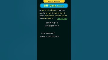 Vector Algebra | JEE Main Previous Year Question #jeedailyconcepts #vectoralgebra