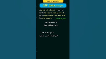 Vector Algebra | JEE Main Previous Year Question #jeedailyconcepts #vectoralgebra