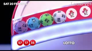 2016 02 20 UK lotto Numbers and draw results
