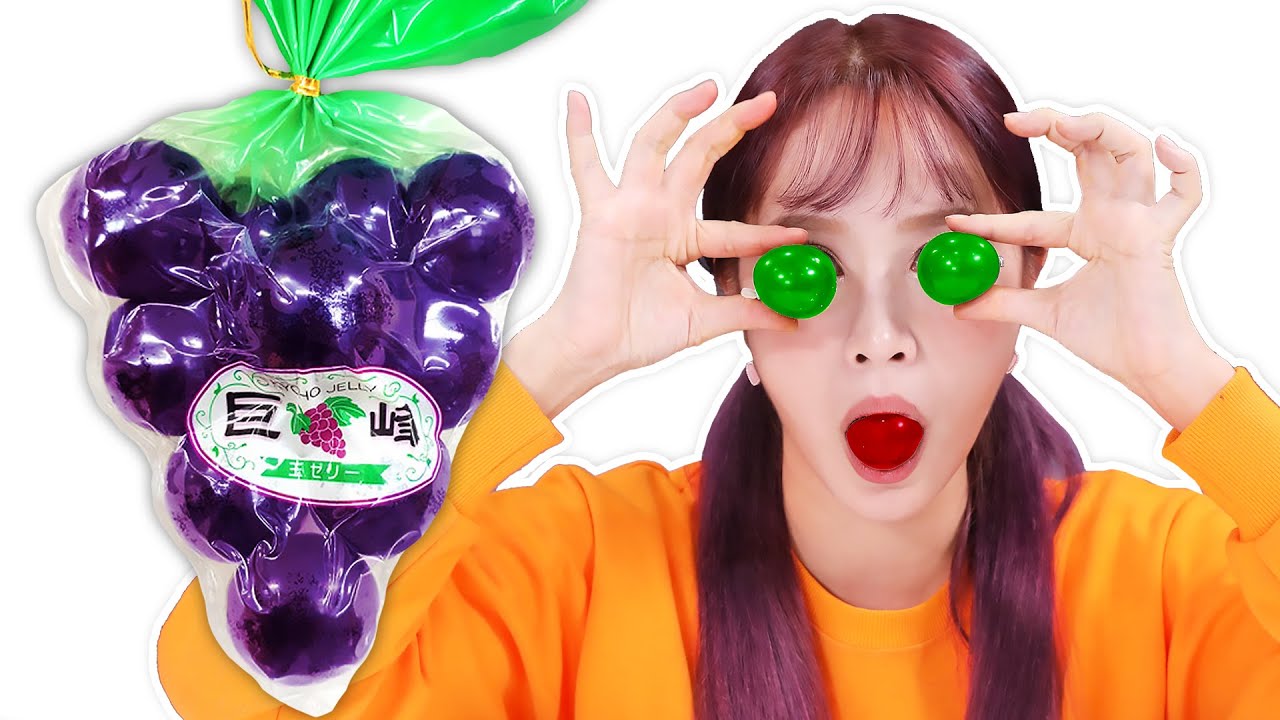 Kyoho Jelly 쿄호젤리 무지개젤리 Color Mukbang JiniYum 지니얌 먹방 Challenge