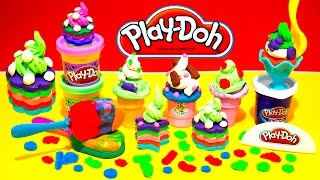 Play Doh Sweet Shoppe Ice Cream Cupcakes Cake Playset Dessert Playdough