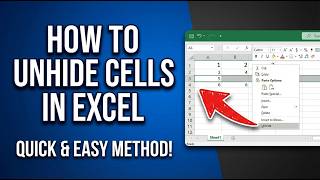How to Unhide Cells in Excel (2026) How To Hide And Unhide Rows And Columns In Excel Excel Tutorial For Beginners 2026