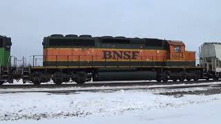 BNSF Staples Sub BNSF 1458 SD60M Lincoln MN Feb 8th 2020