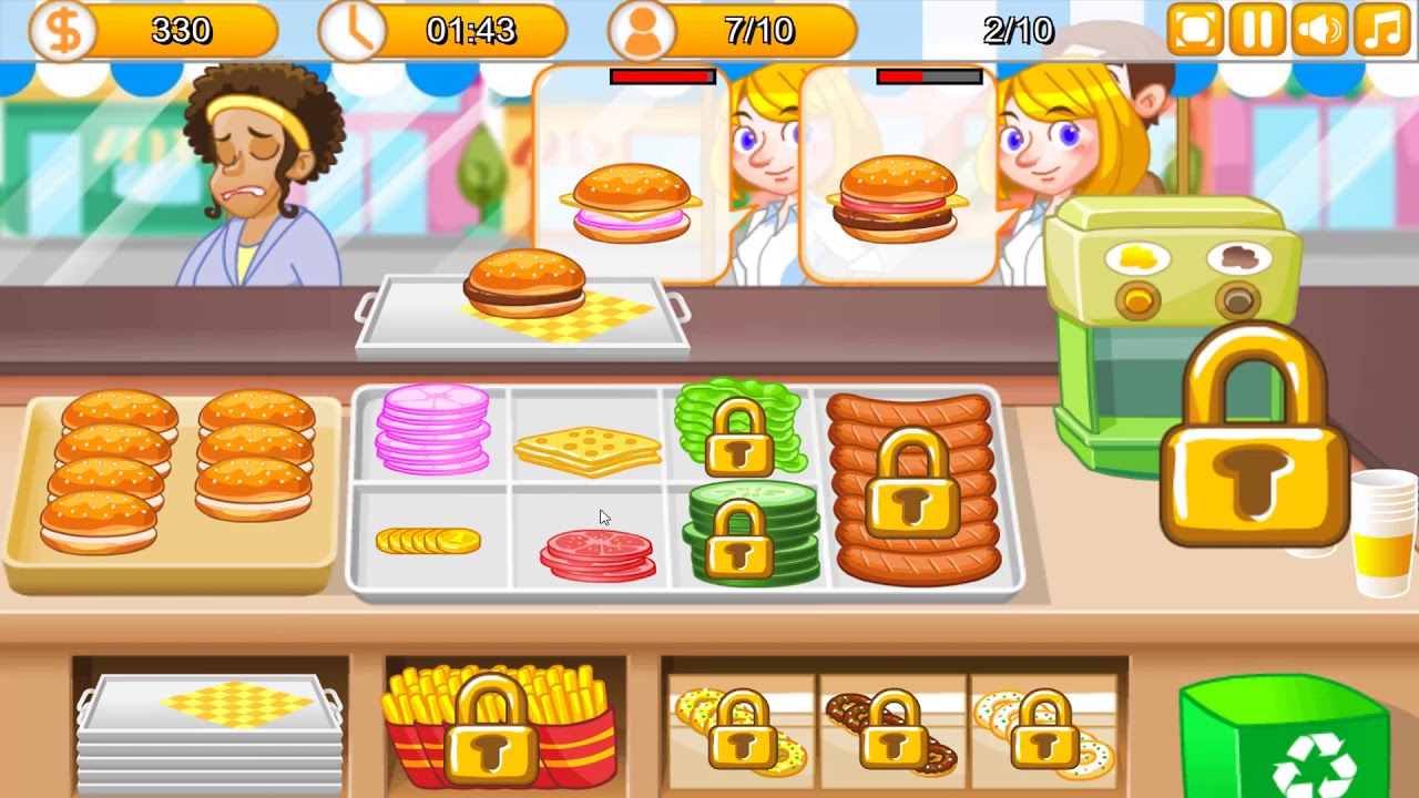 play burger shop online