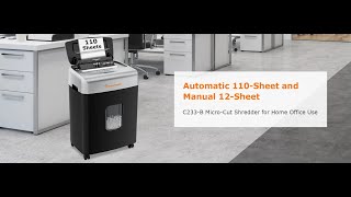 BONSAIISHAOP.COM New in C233-B Shredder |110-Sheet Autofeed & 12-Sheet Manual  Mirco-cut Shredder