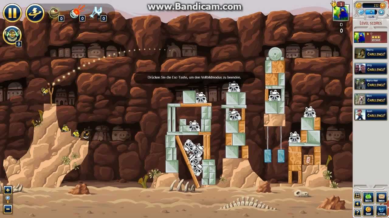 Facebook Angry Birds Star Wars Week 10 Level 2 3 Stars 108440P