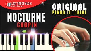 Nocturne in E Flat Major Op. 9 No. 2 - Chopin I Piano Tutorial I Original Sheet Music PDF I SLOW