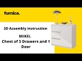Assembly instructions  mikel  chest of 3 drawers and 1 door
