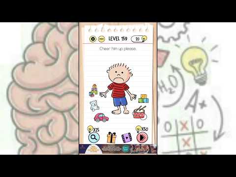 Brain Test level 159 || Cheer him up please .