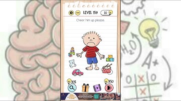 Brain Test level 159 || Cheer him up please .
