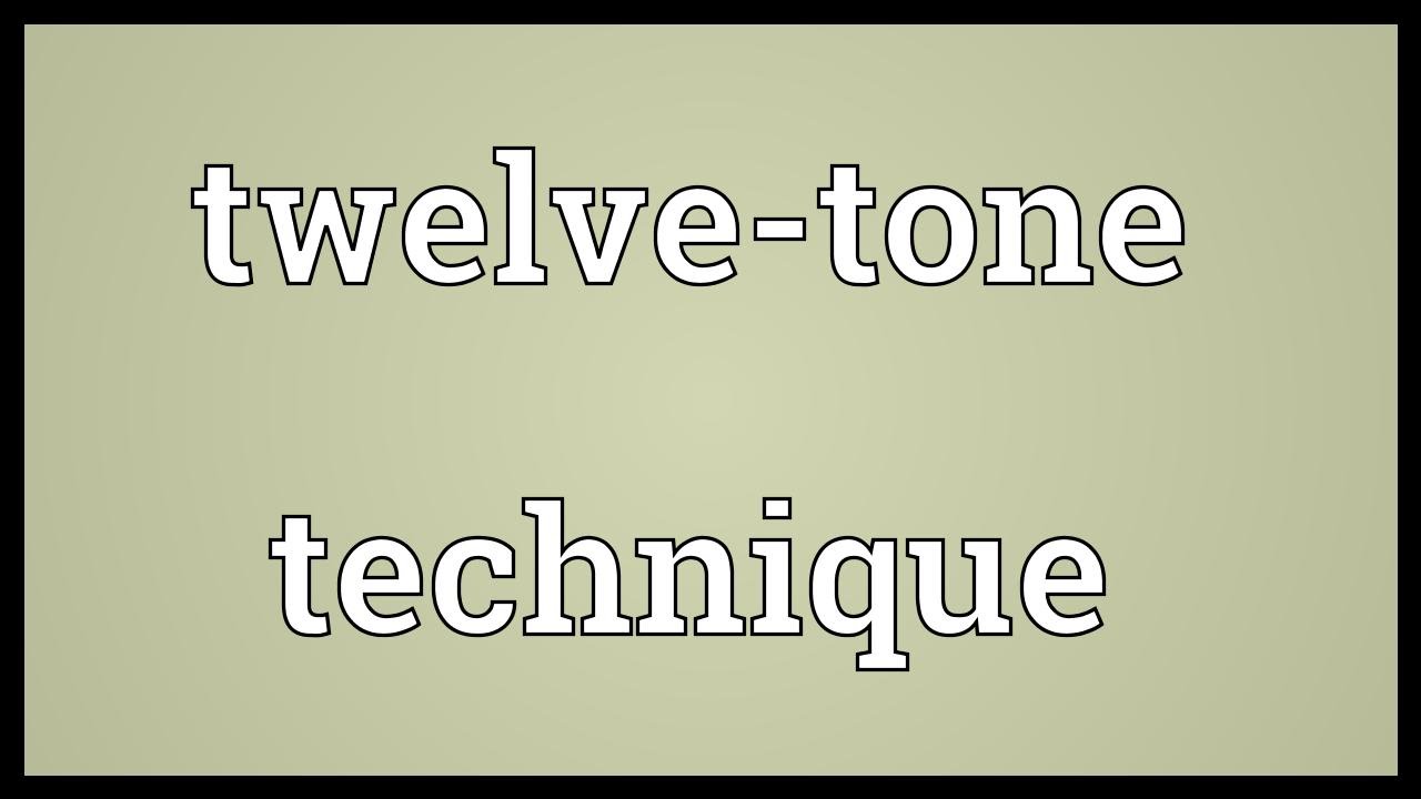 Twelvetone technique Meaning YouTube