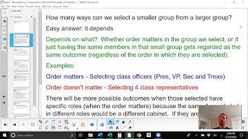 PreCalculus - Permutations, Combinations and Binomial Probability Distribution