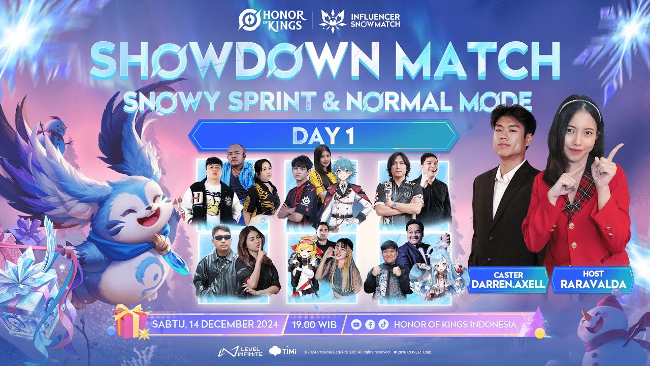 Snowmatch 🔴Honor of Kings: Influencer Snowmatch - Dukung Tim 2 Ges, Menang ini ...
