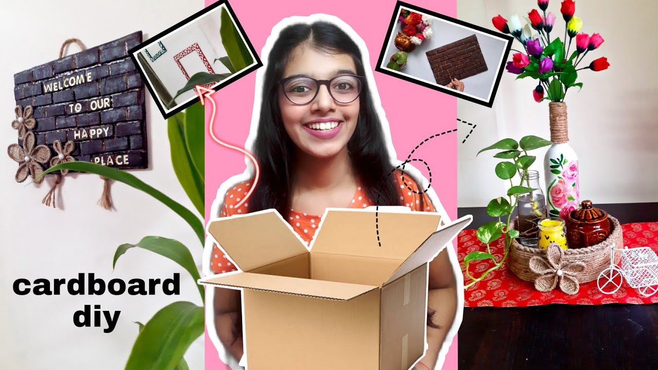 DIY ideas using waste CARDBOARD | Best out of waste Diy | CARDBOARD ...