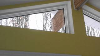Woodpecker pecking at my Parallam beam