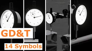 GD&T  #14 symbols (Tolerance) with example | dial gauge assembly and all GD&T MEASUREMENTS