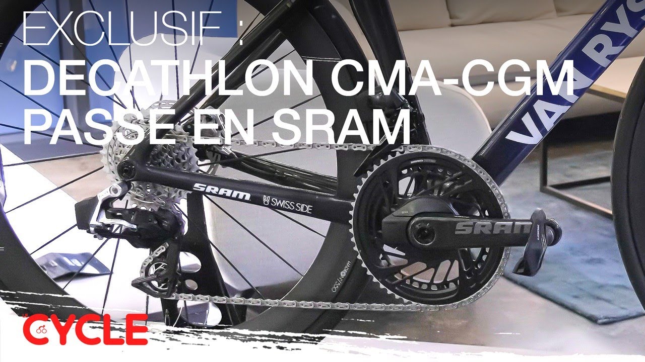 Montage exclusif du Van Rysel RCR Pro en SRAM Red AXS au centre de performance de Decathlon CMA CGM