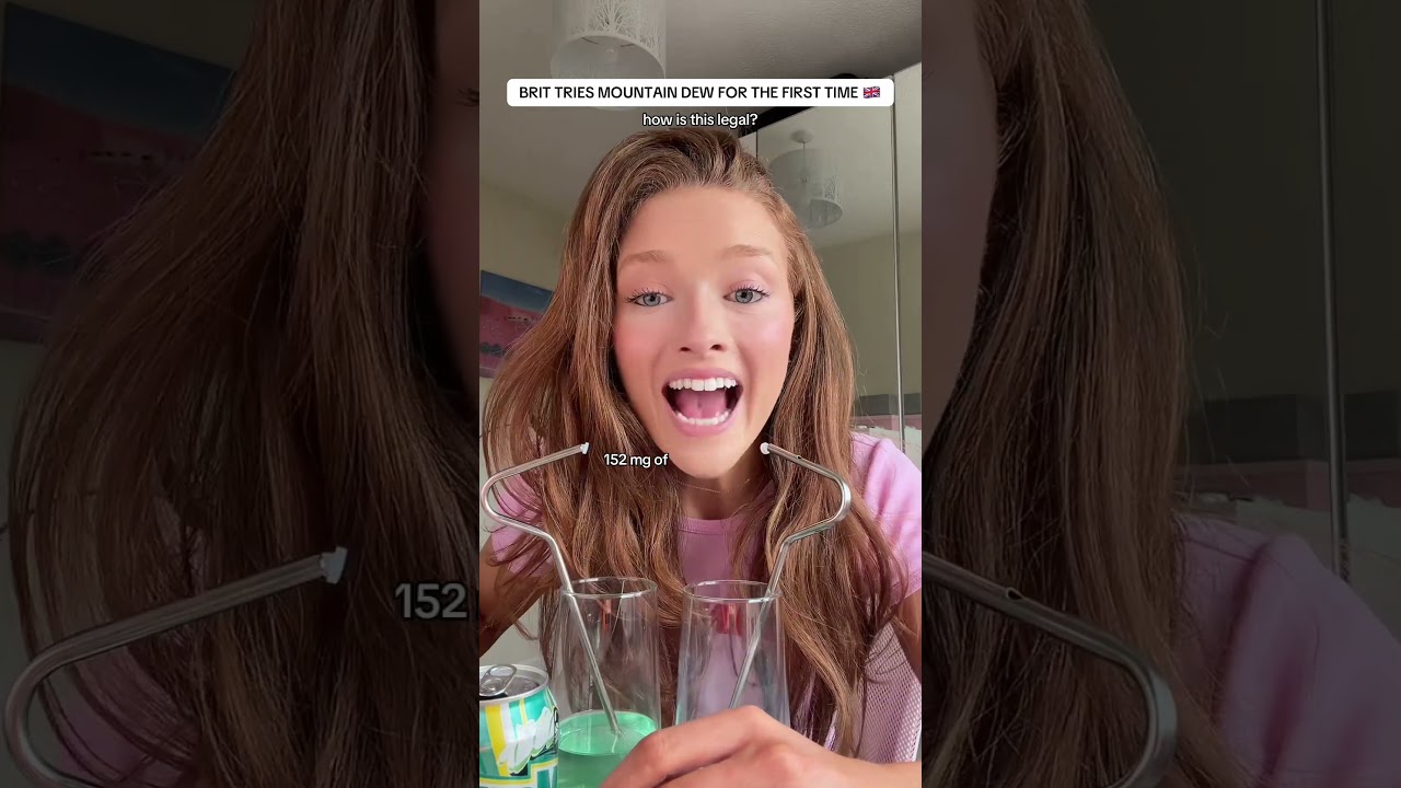 BRIT TRIES MOUNTAIN DEW FOR THE FIRST TIME 🇬🇧 HOW IS THIS LEGAL? #mountaindew #british #uk #brit