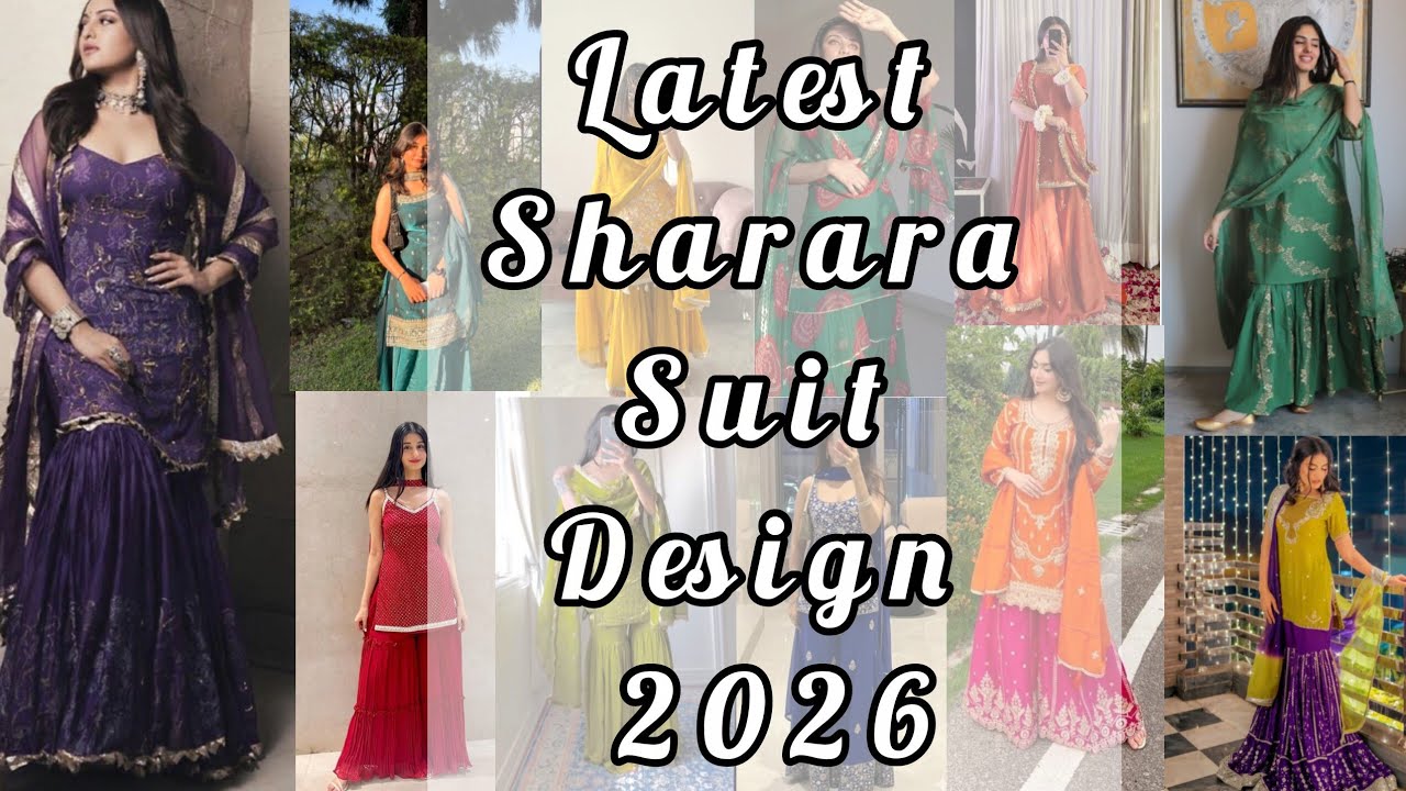 Trending sharara suit colour combination|contrast colour combination|sharara suit|colour combination
