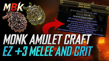 HOE MAAK JE HET BESTE IN SLOT MONK AMULET - Path of Exile 2