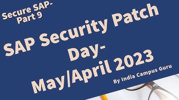 SAP Security Patch Day May and April 2023
