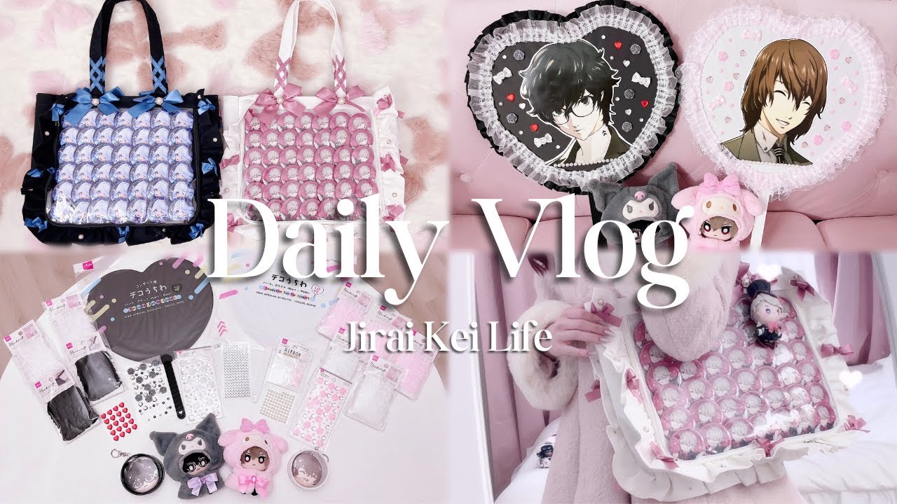[vlog] oshikatsu diy crafts~ uchiwa fan tutorial & ita bag assembly