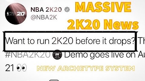 MASSIVE NBA2K20 NEWS — NEW PRELUDE AND ARCHETYPES SYSTEM??