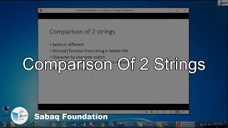 Famous Comparison of 2 strings, Computer Science Lecture | Sabaq.pk Net Worth