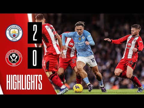 Rodri & Alvarez Goals Down Blades | Manchester City 2-0 Sheffield United | Premier League highlights