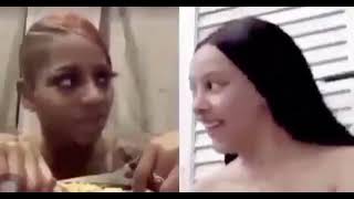 Stan Twitter Woman And Doja Cat Laughing Then Looking At Each Other