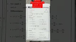 basic mathematics used in physics #short notes #physics #11physics #neet#jee#cbse