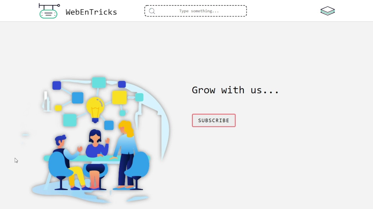Crazy header navigation with animated icons 