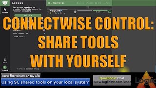 Pro Tips - ConnectWise Control - Easily share tools with yourself Profile