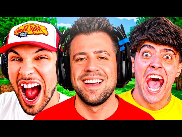 LOS MEJORES MOMENTOS DE MINECRAFT HADRCORE ft. AuronPlay, Agustin51