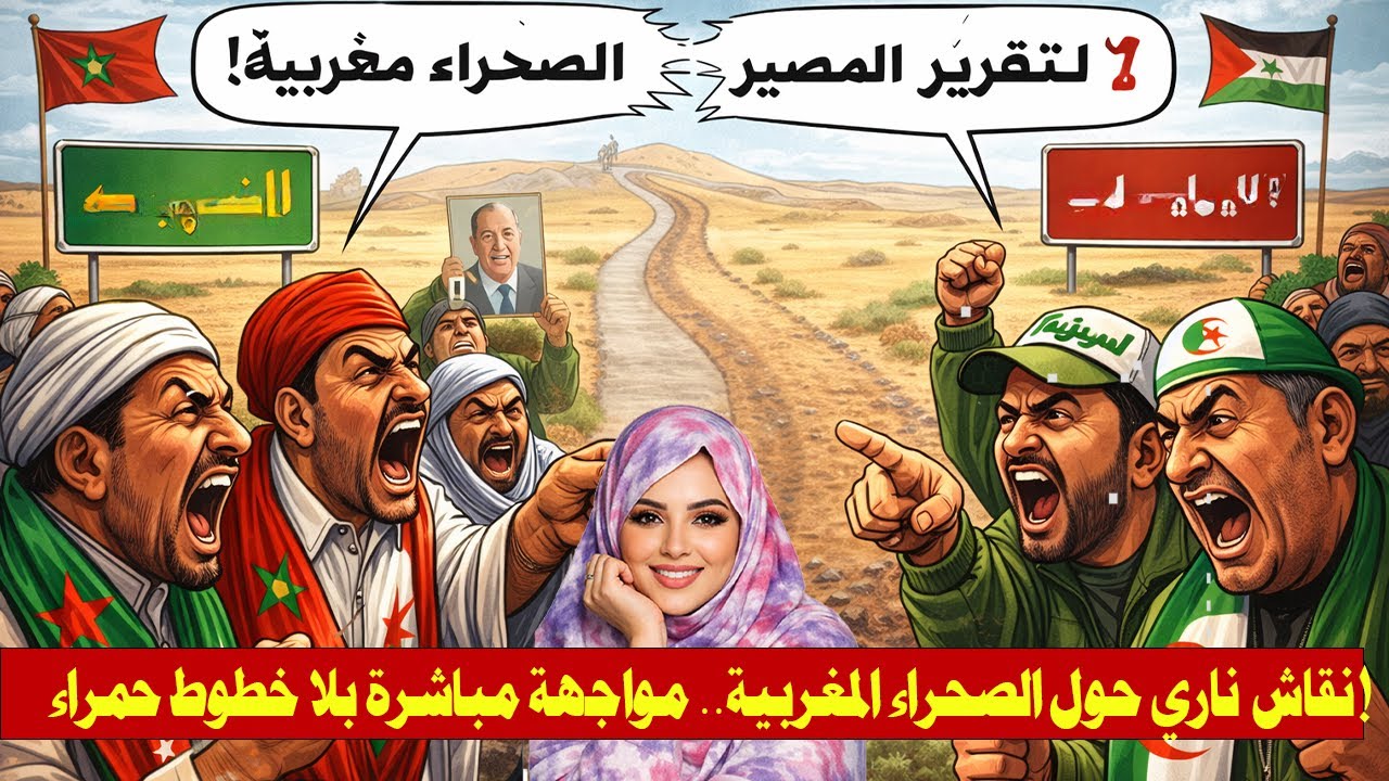 لايف تومانة منت السالك الشارع يتكلم.. مواجهة حادة بين صحراويين مغاربة وأنصار تبون!