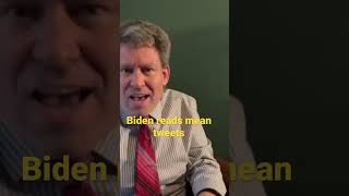 Biden reads mean tweets lol oh snaps #biden #meantweets #news #youtubeshorts