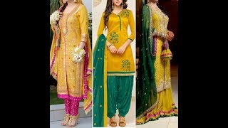 Lates Mehndi Dress design collection for girls