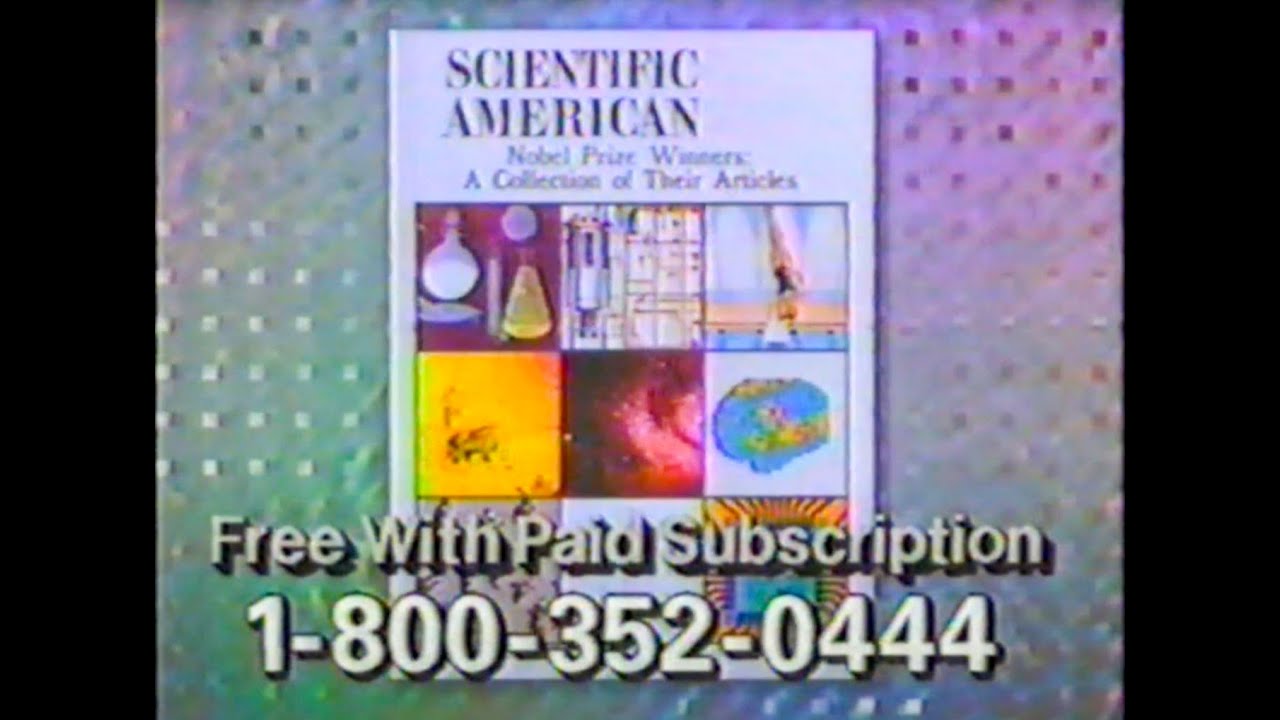  90s ads scientific american magazine subscription 1992 youtube
