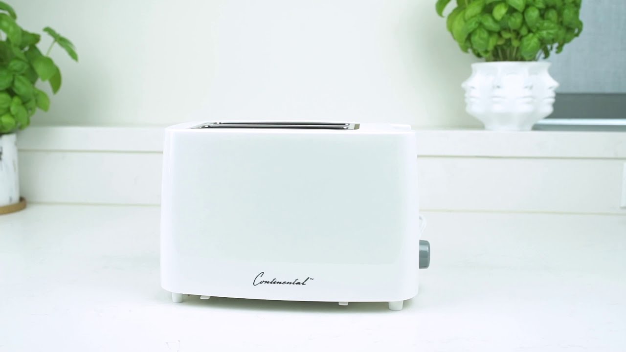 Continental Electric 2-Slice Toaster Cool Touch - White