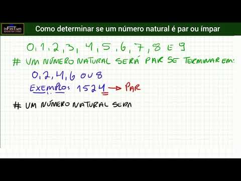 Como determinar se um número natural é par ou ímpar