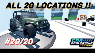 ALL 20 PARTS LOCATIONS for Car Factory Hunt in Car Dealership Tycoon 🚗 !! ( FULL GUIDE ) 